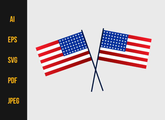 American Flag with Independence Day