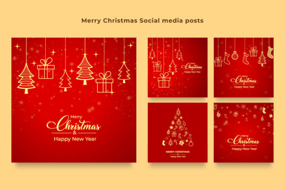 Merry Christmas Gift Card Vector Bundle: A Creative and Practical Choice for Holiday Design
