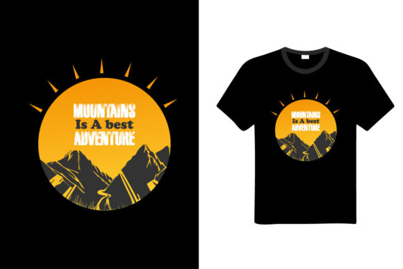 Mountain Travel Adventure T-shirt Design and Mountain Adventure Typography T-shirt Design