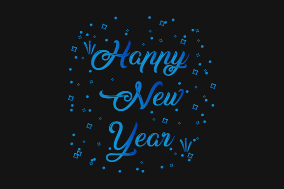 New Year Calligraphy Vector Illustration