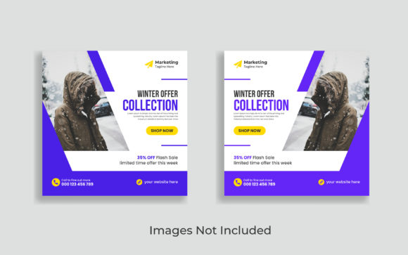 Winter Sale Social Media Post Template